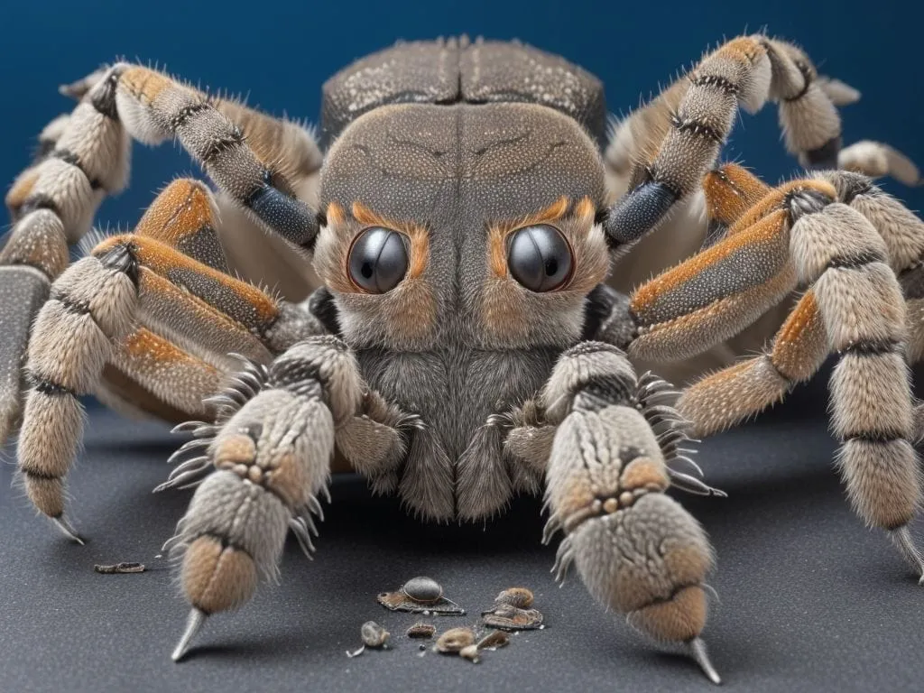 23395 molting tarantula undisturbed