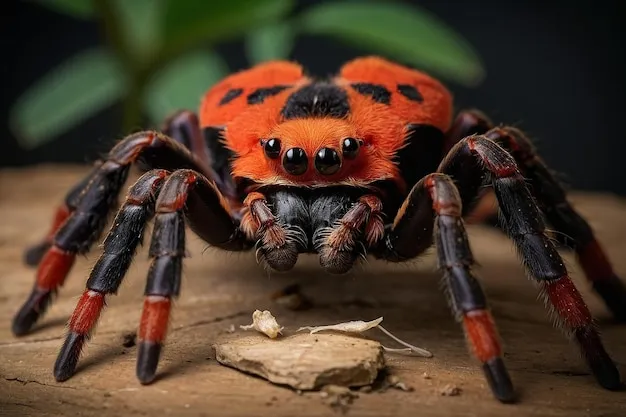 23642 redknee tarantula in habitat